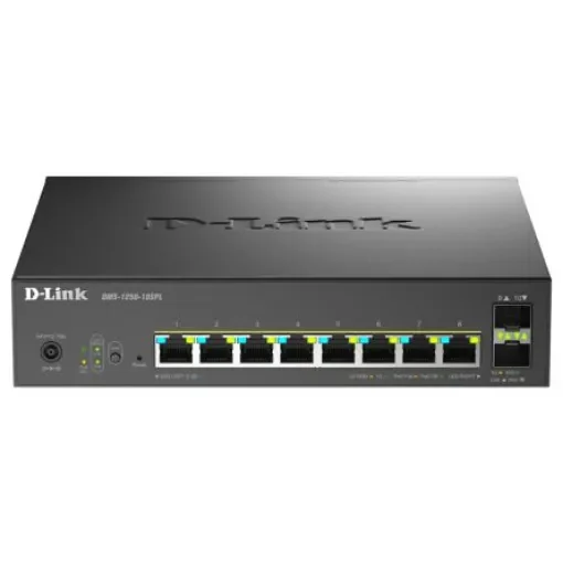 D-Link DMS-1250-10SPL/E, Managed 10 Port Network Switch With PoE RJ-45 product image