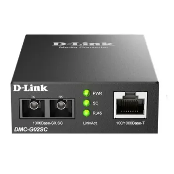 D-Link RJ45 Ethernet Media Converter, Multi Mode, Multi Mode 550m - DMC-G02SC/B product image