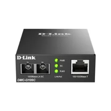 D-Link RJ45 Ethernet Media Converter, Single Mode, Single Mode 10km - DMC-G10SC/B product image