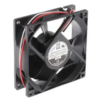 RS PRO Axial Fan, 24 V dc, DC Operation, 68m³/h, 2.41W, 100mA Max, 80 x 80 x 25mm - 6197122 product image