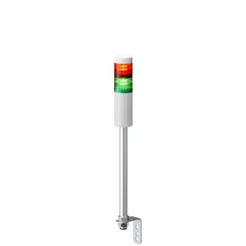 Patlite LR5 Series Green, Red Signal Tower, 2 Lights, 24 V dc, Pole Mount - LR5-202LENW-RG product image