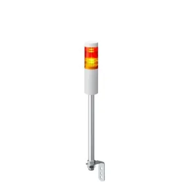 Patlite LR5 Series Amber, Red Signal Tower, 2 Lights, 24 V dc, Pole Mount - LR5-202LENW-RY product image