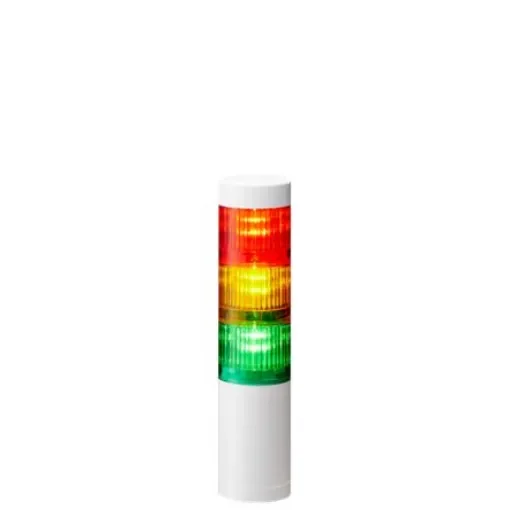 Patlite LR5 Series Amber, Green, Red Signal Tower, 3 Lights, 24 V dc, Direct Mount - LR5-302WENW-RYG product image
