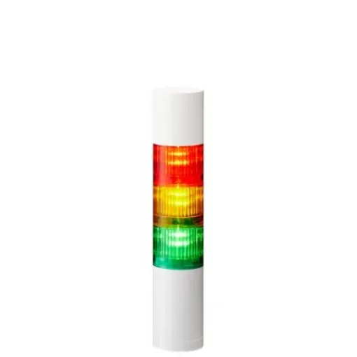 Patlite LR5 Series Amber, Green, Red Buzzer Signal Tower, 3 Lights, 24 V dc, Direct Mount - LR5-302WEBW-RYG product image