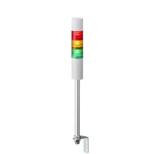 Patlite LR5 Series Amber, Green, Red Buzzer Signal Tower, 3 Lights, 24 V dc, Pole Mount - LR5-302LEBW-RYG product image