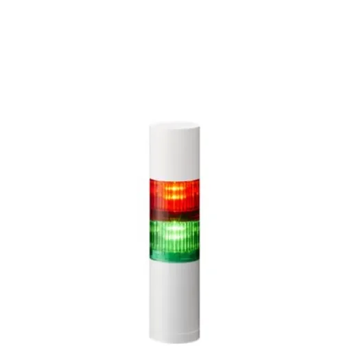 Patlite LR5 Series Green, Red Buzzer Signal Tower, 2 Lights, 24 V dc, Direct Mount - LR5-202WEBW-RG product image