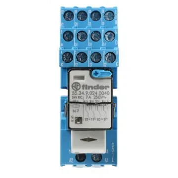 Finder 58 Series Interface Relay, DIN Rail Mount, 24V dc Coil, 4PDT, 4-Pole - 58.34.9.024.0050SMA product image