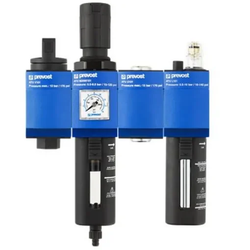 PREVOST G 1/2 Filter Regulator Lubricator, Manual Drain, 25µm Filtration Size - ATU VBD2585103 product image