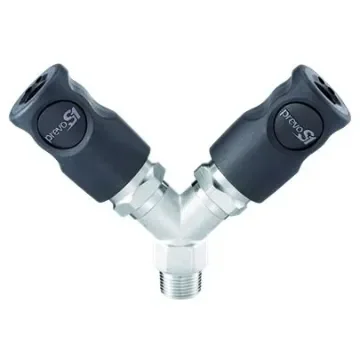 PREVOST Composite Body Male Pneumatic Quick Connect Coupling, R 1/2 Male Male Thread - CSI 068153 product image