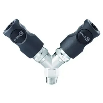 PREVOST Composite Body Male Pneumatic Quick Connect Coupling, R 3/8 Male Male Thread - CSI 088152 product image