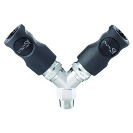 PREVOST Composite Body Male Pneumatic Quick Connect Coupling, R 1/2 Male Male Thread - CSI 088153 product image