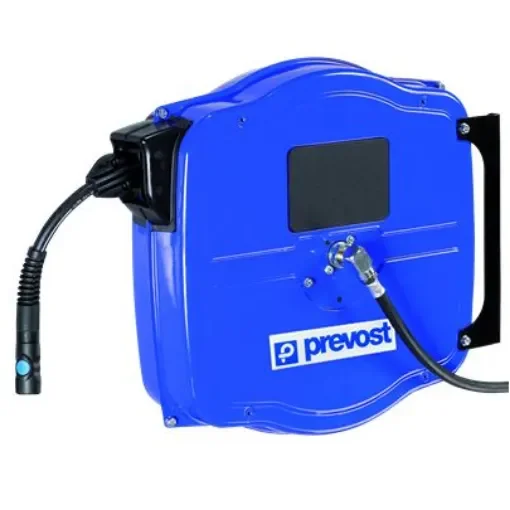 PREVOST 10m Air Hose Reel, 8mm Inner Diameter, 14mm Outer Diameter, 500L/min Flow Rate - DGF 0810ES product image