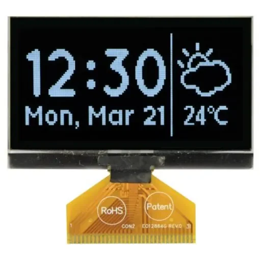 Midas 2.42in White Passive matrix OLED Display 128 x 64pixels COT Multi Interface - MCOT128064E1V-WM product image