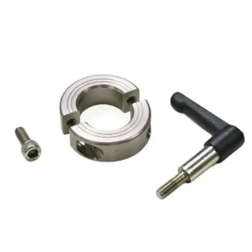 Ruland Shaft Collar, Two Piece, Quick Clamp, Bore 25mm, OD 45mm, W 15mm, 303 Stainless Steel - LV-MSP-25-SS product image
