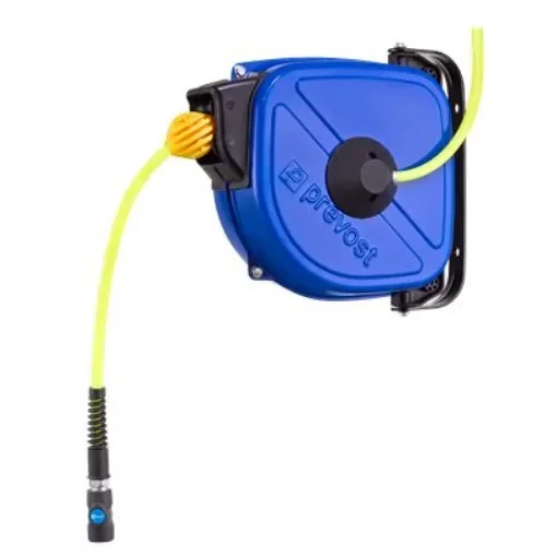 PREVOST 10m Air Hose Reel, 10mm Inner Diameter, 14mm Outer Diameter, 900L/min Flow Rate - DRFB 1010ES product image