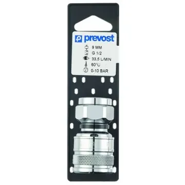 PREVOST Female Pneumatic Quick Connect Coupling, G 1/2 Female Female Thread - ELS 091103P product image