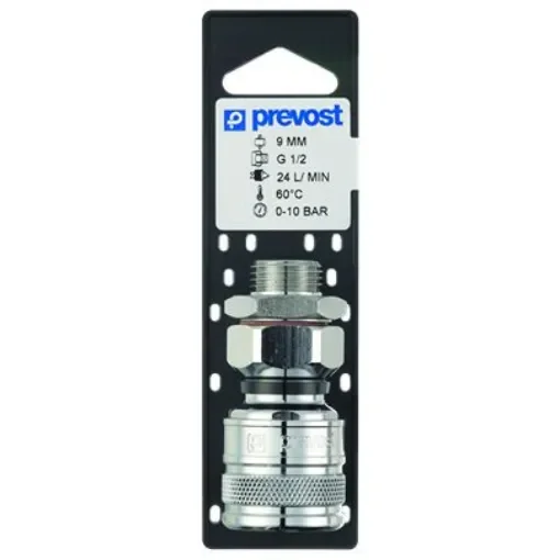 PREVOST Male Pneumatic Quick Connect Coupling, G 1/2 Male Male Thread - ELS 091153P product image