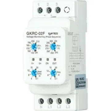ENTES Voltage Monitoring Relay, 3 Phase, SPDT, DIN Rail - GKRC-20F product image