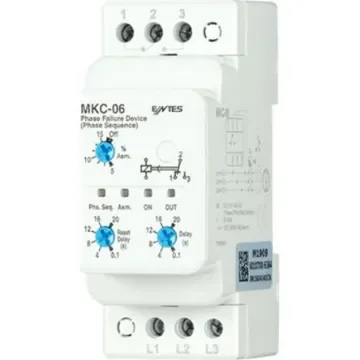 ENTES Phase Monitoring Relay, 3 Phase, SPDT, DIN Rail - MKC-06 product image