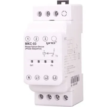 ENTES Phase Monitoring Relay, 3 Phase, SPST, DIN Rail - MKS-03 product image