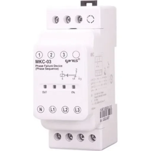 ENTES Phase Monitoring Relay, 3 Phase, SPST, DIN Rail - MKS-03 product image