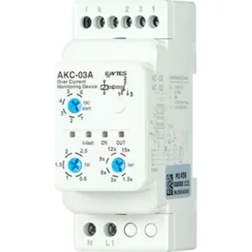 ENTES Current Monitoring Relay, 1 Phase, SPDT, DIN Rail - AKC-03A product image