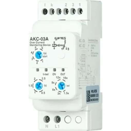 ENTES Current Monitoring Relay, 1 Phase, SPDT, DIN Rail - AKC-03A product image