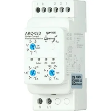 ENTES Current Monitoring Relay, 1 Phase, SPDT, DIN Rail - AKC-03D product image