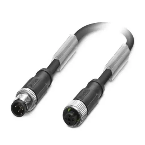 Phoenix Contact Straight Male 4 way M12 to Straight Female 4 way M12 Sensor Actuator Cable, 5m - 1507049 product image
