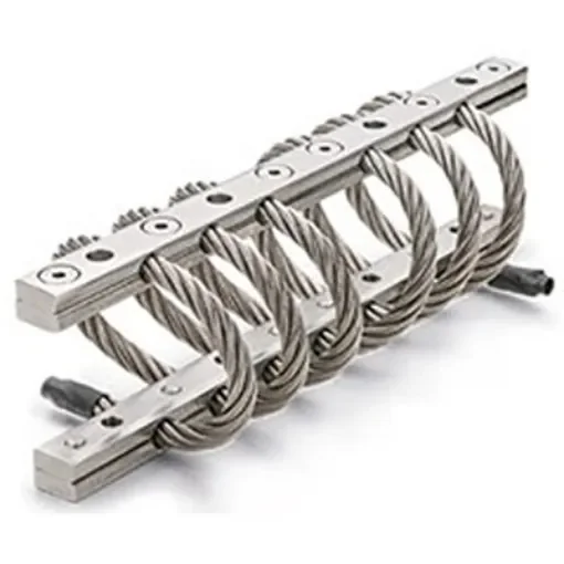 RS PRO Rectangular M8mm Anti Vibration Mount, Wire Rope Isolator with 150daN Compression Load - 480027 product image