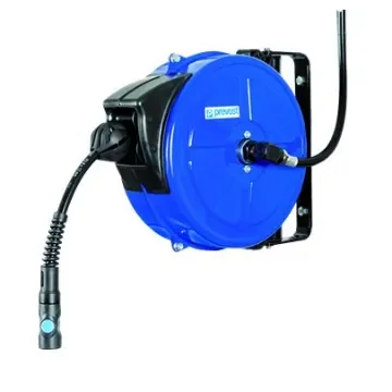 PREVOST Wall Mounted 12m Air Hose Reel, 8mm Inner Diameter, 12mm Outer Diameter, 500L/min Flow Rate - DMF 0812IS product image