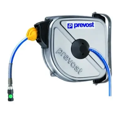 PREVOST Wall Mounted 12m Air Hose Reel, 10mm Inner Diameter, 14mm Outer Diameter, 800L/min Flow Rate - DRFINB 1012ESHE product image
