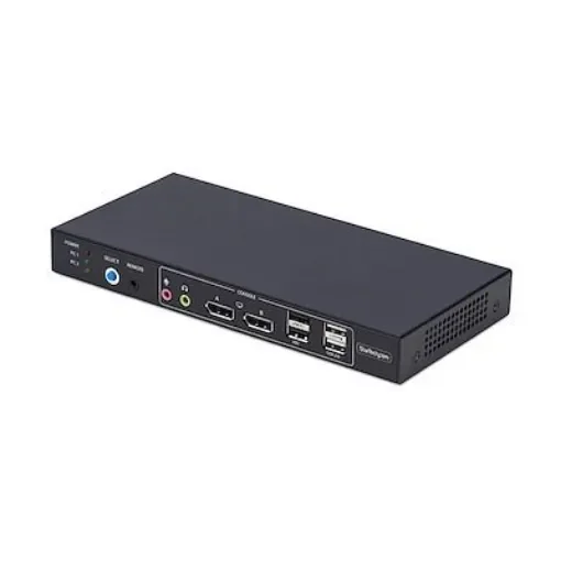 StarTech.com 2 Port USB DisplayPort KVM Switch, USB 3840 x 2160 Maximum Resolution - P2ADD121D-KVM-SWITCH product image
