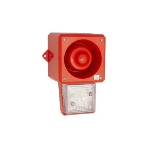 Moflash YL5IS Hi-Vis Series Clear Beacon, 16.2 To 26.4 V, IP66, Base-mounted, 105dB at 1 Metre - 245545 product image