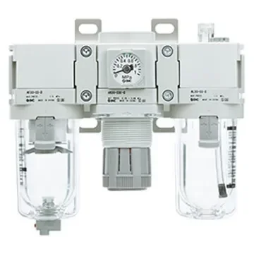 SMC NPT 3/8 FRL, Manual Drain, 5µm Filtration Size - - AC40-F03-D product image