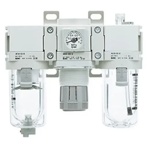 SMC G 1/4 Filter Regulator Lubricator, Manual Drain - Without Pressure Gauge, AC20-F02-C-D product image