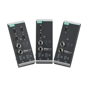 MOXA Device server, 1 Ethernet Port, 1 Serial Port, Serial Interface, 921.6kbit/s Baud Rate - NPort 5150AI-M12-T product image