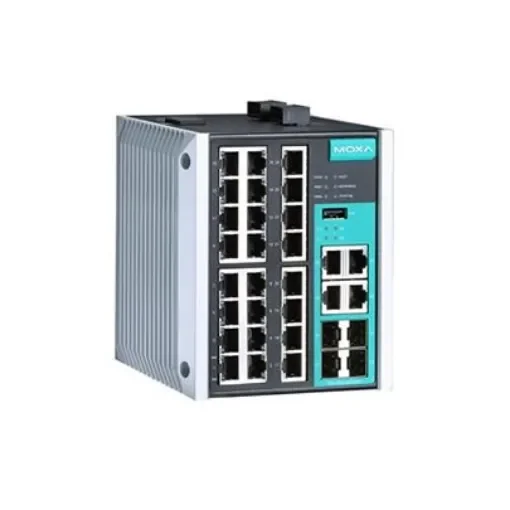 MOXA EDS-528E-4GTXSFP-LV, Managed 28 Port Ethernet Switch RJ-45 product image