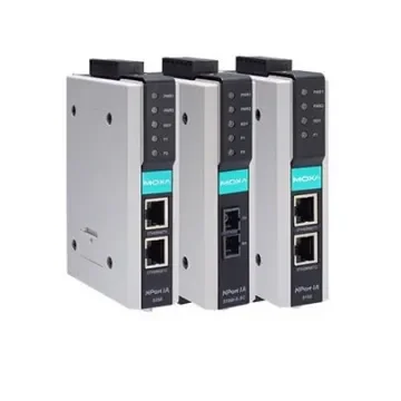MOXA Device server, 3 Ethernet Port, 1 Serial Port, Serial Interface, 230.4kbit/s Baud Rate - NPort IA-5150-M-ST product image