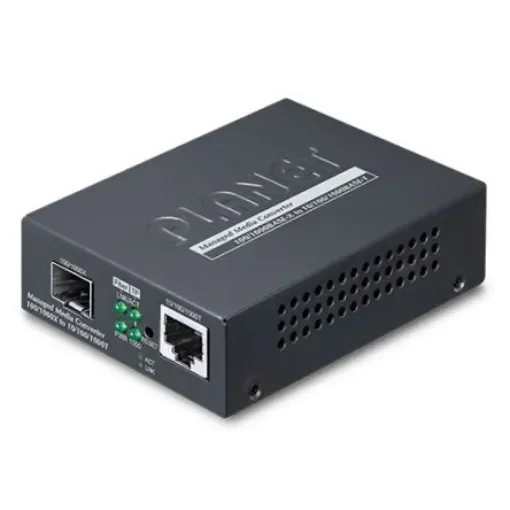 Planet RJ45 Ethernet Media Converter, Multi Mode, 10/100/1000Mbit/s, Multi Mode - GT-915A product image