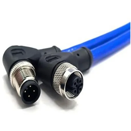 Mueller Electric Right Angle Male 4 way M12 to Right Angle Female 4 way M12 Actuator/Sensor Cable, 10m - C4BD81M010 product image