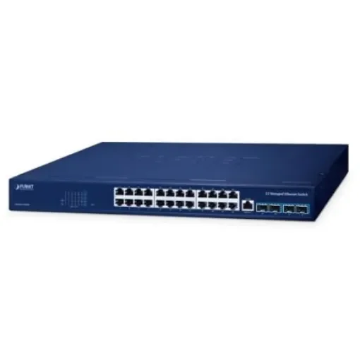 Planet RJ45 Ethernet Media Converter, 10/100/1000Mbit/s - GS-6311-24T4X product image