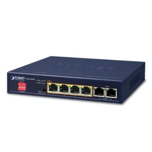 Planet GSD-604HP, Unmanaged 6 Port Network Switch With PoE RJ-45 product image