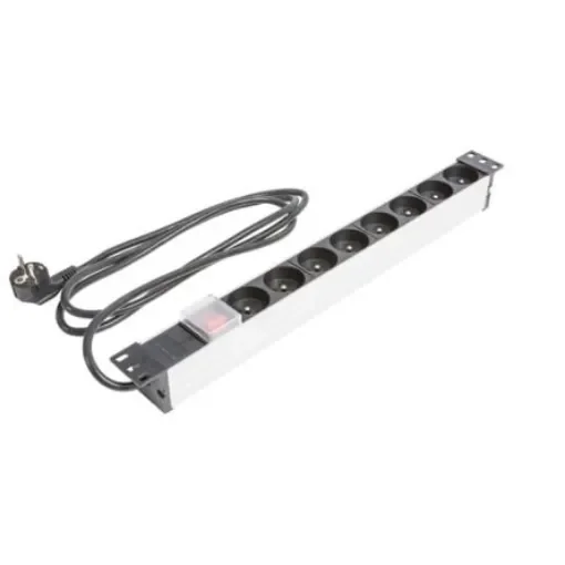 CAE Multimedia Connect Schuko 8 Gang Power Distribution Unit, 2m Cable, 16A, 250 V ac - 49BM8IPPM product image