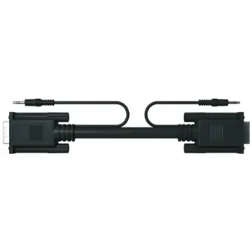 S2Ceb-Groupe Cae Male 3.5 mm Plug to Male 3.5mm Stereo Jack, VGA  Cable, 20mm Black - CSVGAJ120N product image