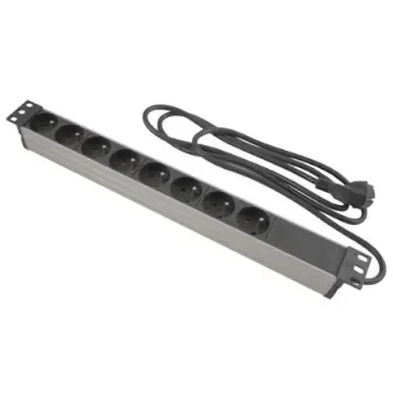 CAE Multimedia Connect Schuko 8 Gang Power Distribution Unit, 2m Cable, 16A, 250 V ac - 49BM8PM product image