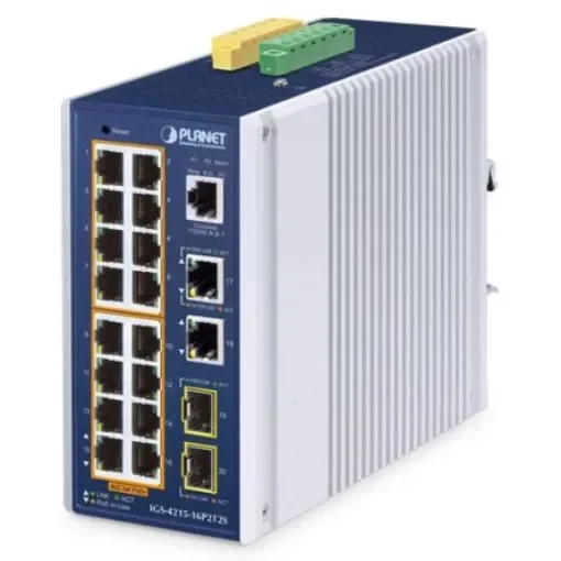 Planet IGS-4215-16P2T2S, Managed Switch 16 Port Network Switch With PoE RJ-45 product image