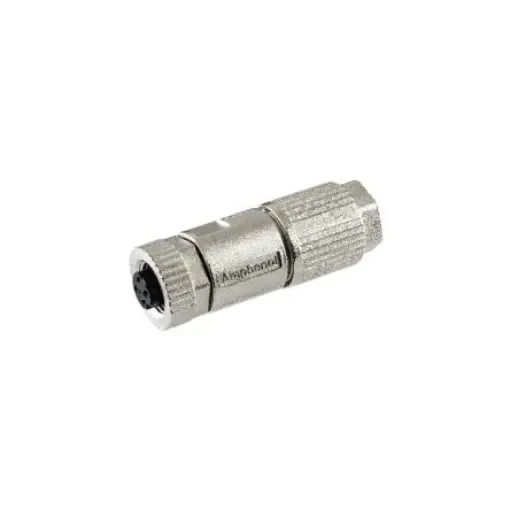 Amphenol Industrial Industrial Circular Connectors, 4 Contacts, Cable Mount, M12 Connector, Socket, Female, IP68, MSDS - MSDS-04BFFD-SL8001 product image