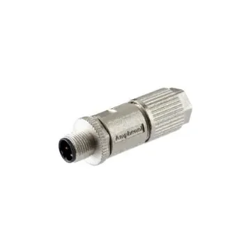 Amphenol Industrial Industrial Circular Connectors, 4 Contacts, Cable Mount, M12 Connector, Plug, Male, IP68, MSDS - MSDS-04BMMD-SL8002 product image
