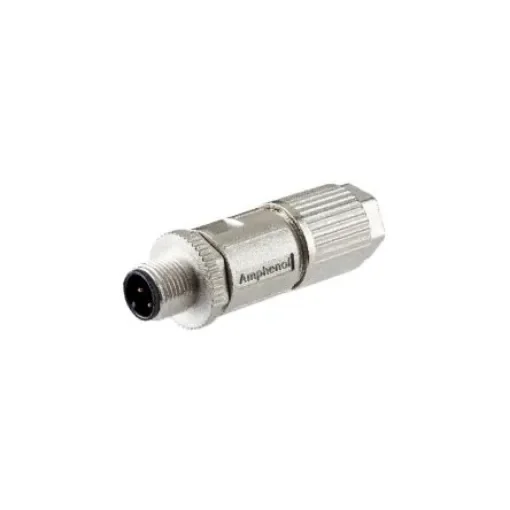 Amphenol Industrial Industrial Circular Connectors, 4 Contacts, Cable Mount, M12 Connector, Plug, Male, IP68, MSAS - MSAS-04BMMD-SL8001 product image